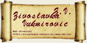 Živoslavka Vukmirović vizit kartica
